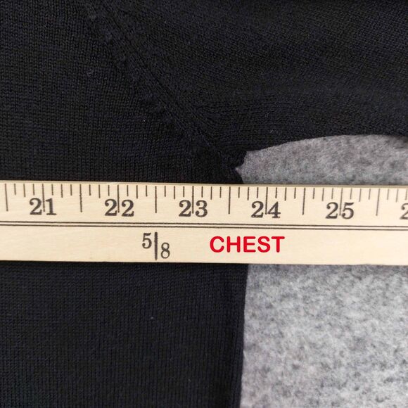 Turnbury Extra Fine Merino Wool Sweater Men’s XL Black V-Neck Classic Knit - Picture 4 of 9